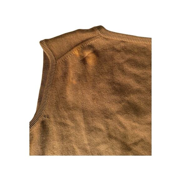 Hilditch And Key London & Paris Cashmere Sweater Vest V Neck Large Brown - Picture 7 of 12